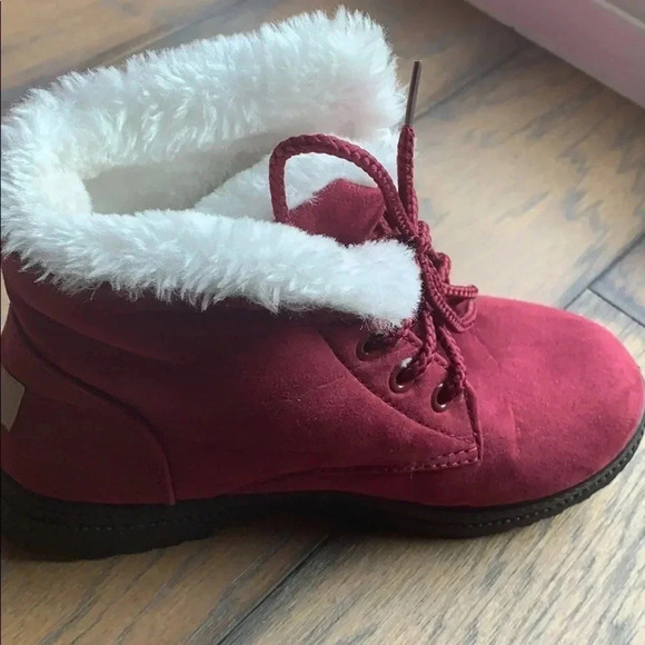 SQL Faux Fur Lined Suede Booties Boots Size 5 New - Picture 7 of 8